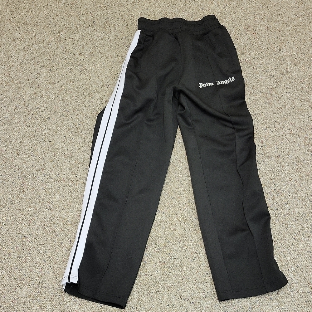 Palm Angels Black Joggers with White Stripes, Women's Small